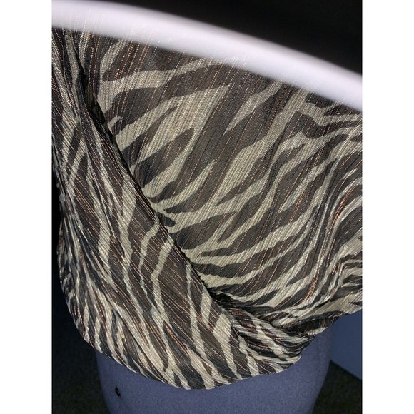 Anthropologie Eri + Ali Kasi Shimmer Top SIZE SMALL Animal Print Sleeveless NWT - Picture 7 of 11